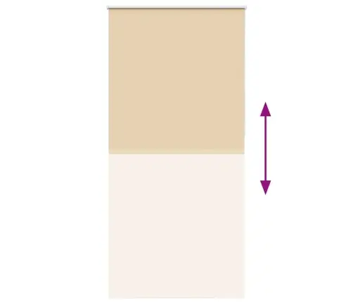 Rullo Žalūzija Bēša 105X210 Cm Auduma Platums 100,7 Cm Vidaxl
