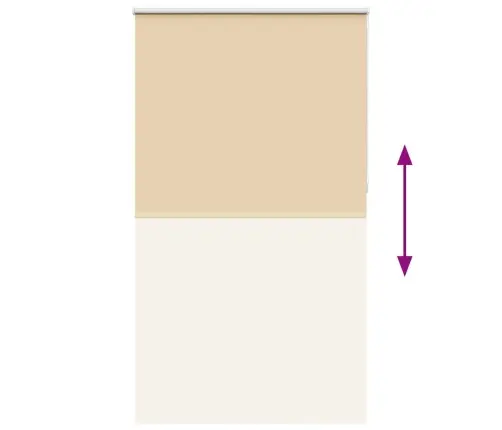 Rullo Žalūzija Blackout Bēša 135X210 Cm Auduma Platums 131,6Cm Vidaxl