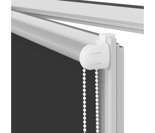 Rullo Žalūzija Melna 80X130 Cm Auduma Platums 75,7Cm Poliesters Vidaxl