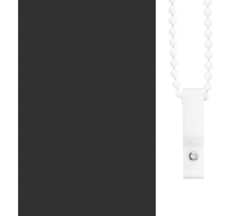 Rullo Žalūzija Melna 80X130 Cm Auduma Platums 75,7Cm Poliesters Vidaxl