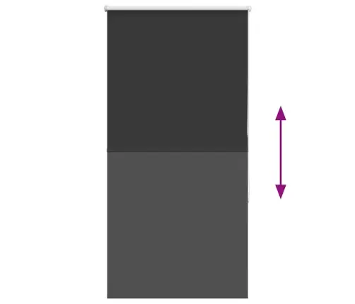 Roletas Juodas 65X150 Cm Audinio Plotis 60,7 Cm Poliesteris