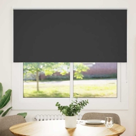 Rullo Žalūzija Blackout Black 145X175 Cm Auduma Platums 141,6Cm Vidaxl