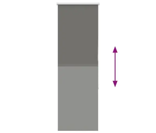 Rullo Žalūzija Pelēks 60X130Cm Auduma Platums 55,7Cm Poliesters Vidaxl