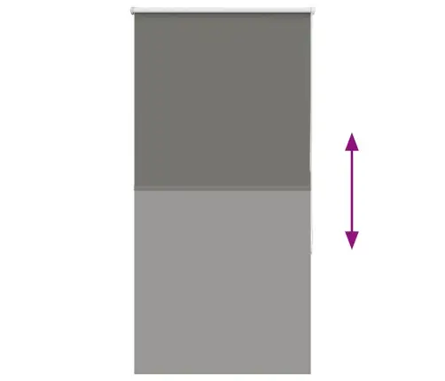 Rullo Žalūzija Pelēks 80X130Cm Auduma Platums 75,7Cm Poliesters Vidaxl