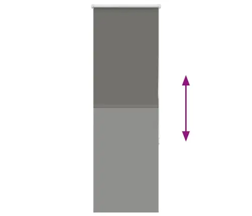 Rullo Žalūzija Blackout Pelēks 40X150 Cm Auduma Platums 35,7 Cm Vidaxl