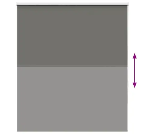 Rullo Žalūzija Blackout Pelēks 130X150Cm Auduma Platums 126,6Cm Vidaxl