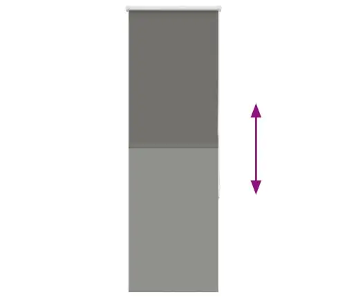 Rullo Žalūzija Pelēks 60X175Cm Auduma Platums 55,7Cm Poliesters Vidaxl