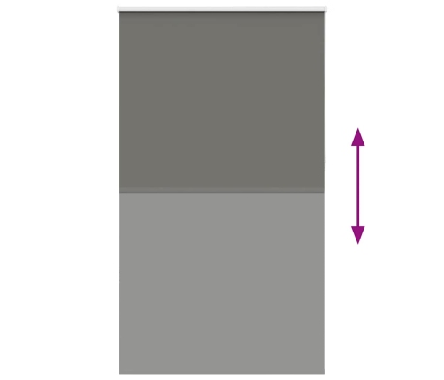 Rullo Žalūzija Blackout Pelēks 130X230Cm Auduma Platums 126,6Cm Vidaxl