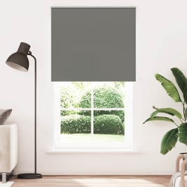 Rullo Žalūzija Blackout Pelēks 145X230Cm Auduma Platums 141,6Cm Vidaxl