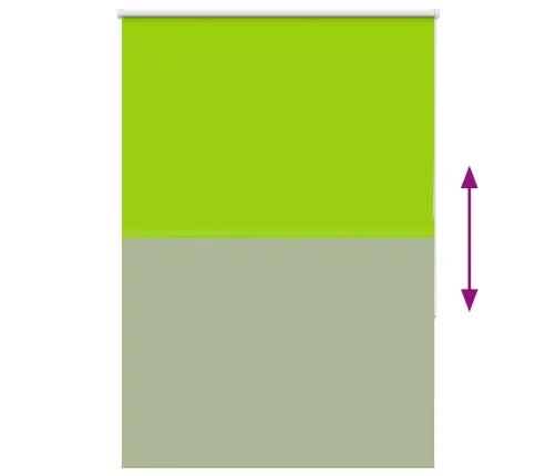 Rullo Žalūzija Lapas Zaļas 105X150 Cm Auduma Platums 100,7 Cm Vidaxl