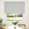 Rullo Žalūzija Blackout Gaiši Pelēks 140X130Cm Auduma Platums Vidaxl