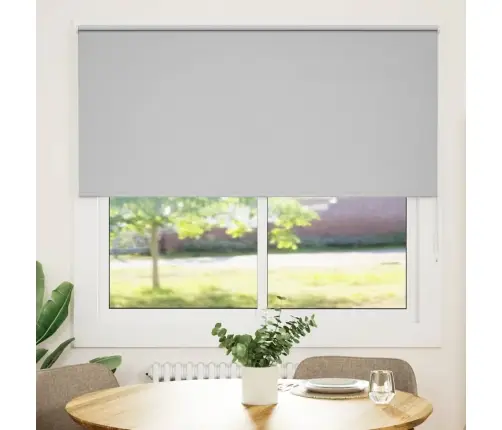 Rullo Žalūzija Blackout Gaiši Pelēks 155X130Cm Auduma Platums Vidaxl