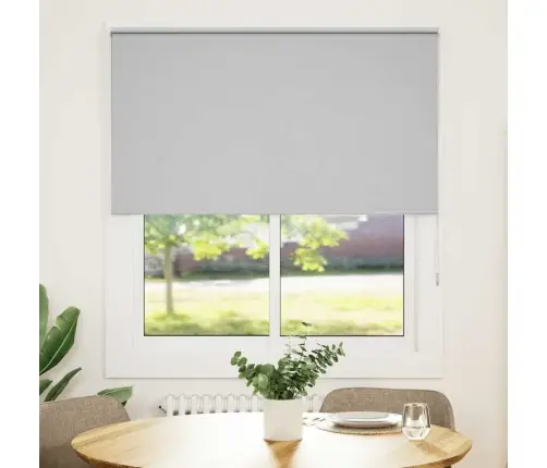 Rullo Žalūzija Blackout Gaiši Pelēks 130X150Cm Auduma Platums Vidaxl