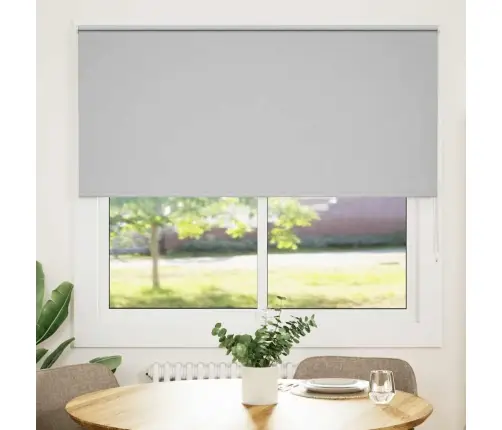 Rullo Žalūzija Blackout Gaiši Pelēks 145X150Cm Auduma Platums Vidaxl