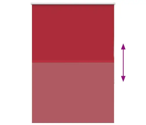 Pimendav Ruloo Punane 115X150 Cm Kanga Laius 110,7 Cm Polüester