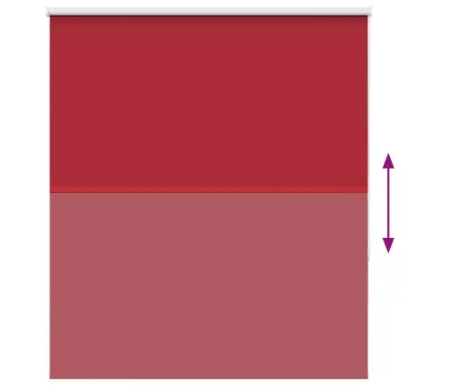 Rullo Žalūzija Sarkans 125X150 Cm Auduma Platums 121,6 Cm Vidaxl
