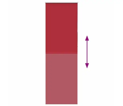 Rullo Žalūzija Sarkans 80X230 Cm Auduma Platums 75,7 Cm Vidaxl