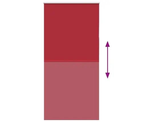Rullo Žalūzija Sarkans 100X230 Cm Auduma Platums 95,7 Cm Vidaxl