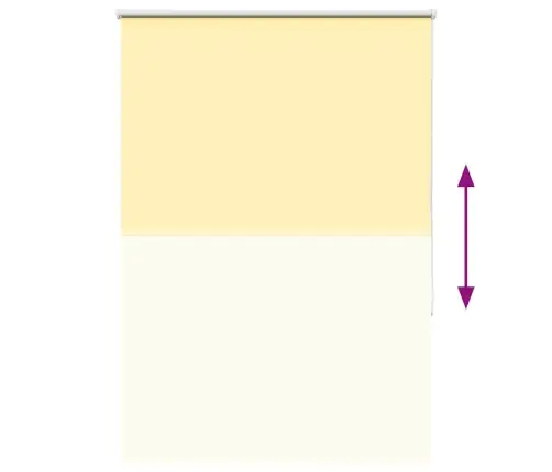 Pimendav Ruloo Kollane 90X150 Cm Kanga Laius 85,7 Cm Polüester