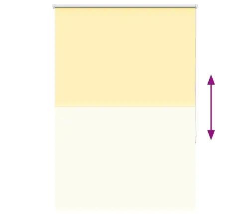 Rullo Žalūzija Dzeltens 95X150 Cm Auduma Platums 90,7 Cm Vidaxl