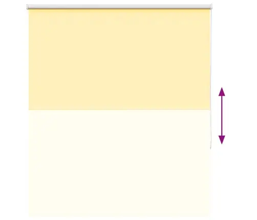 Roletas Geltona 130X150 Cm Audinio Plotis 126,6 Cm Poliesteris