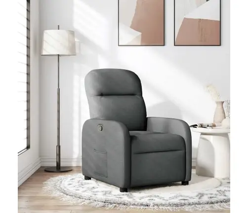 Atpūtas Krēsls, Atgāžams, Tumši Pelēks Audums Vidaxl