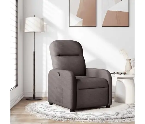 Atlošiamas Krėslas, Tamsiai Rudos Spalvos, Audinys