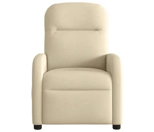 Atpūtas Krēsls, Atgāžams, Krēmkrāsas Audums Vidaxl
