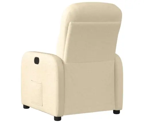 Atpūtas Krēsls, Atgāžams, Krēmkrāsas Audums Vidaxl