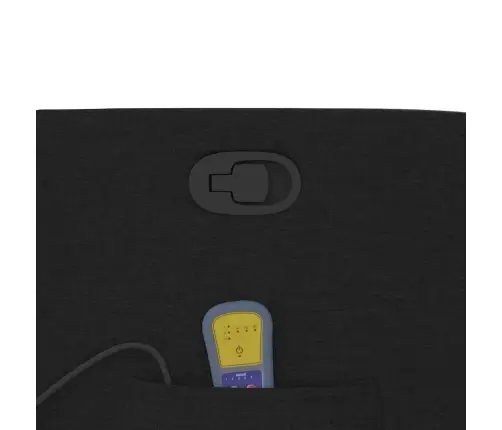 Masāžas Krēsls, Atgāžams, Melns Audums Vidaxl