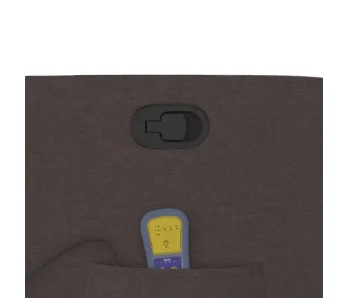 Masāžas Krēsls, Atgāžams, Tumši Brūns Audums Vidaxl