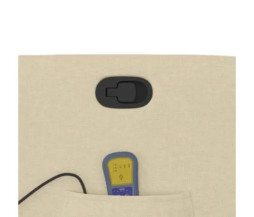 Masāžas Krēsls, Atgāžams, Krēmkrāsas Audums Vidaxl