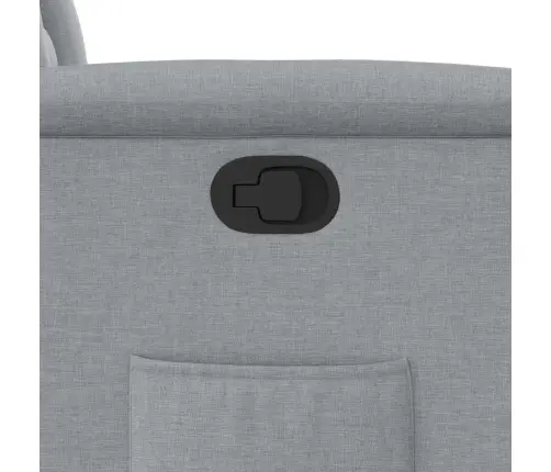 Atpūtas Krēsls, Atgāžams, Gaiši Pelēks Audums Vidaxl