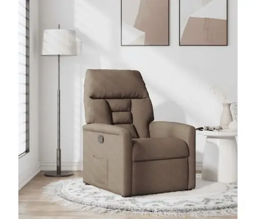 Atlošiamas Krėslas, Rudos Spalvos, Audinys