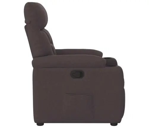 Atpūtas Krēsls, Atgāžams, Tumši Brūns Audums Vidaxl Atpūtas Krēsls, Atgāžams, Tumši Brūns Audums Vidaxl