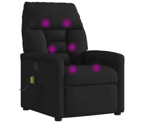 Masāžas Krēsls, Atgāžams, Melns Audums Vidaxl