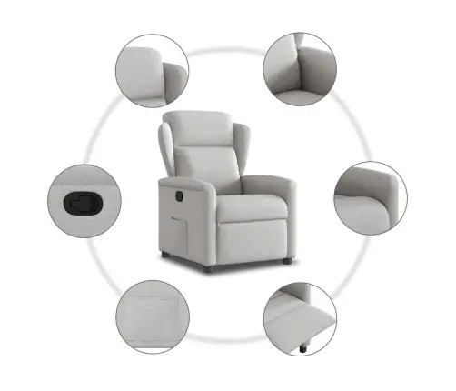 Atzveltnes Krēsls Mākonis Pelēks Audums Vidaxl