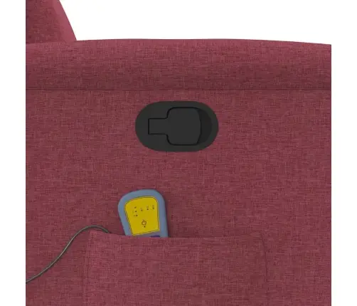 Masāžas Krēsls, Atgāžams, Vīnsarkans Audums Vidaxl