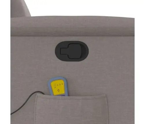 Masāžas Krēsls, Atgāžams, Pelēkbrūns Audums Vidaxl Masāžas Krēsls, Atgāžams, Pelēkbrūns Audums Vidaxl