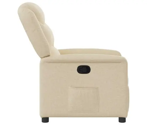 Atpūtas Krēsls, Atgāžams, Krēmkrāsas Audums Vidaxl