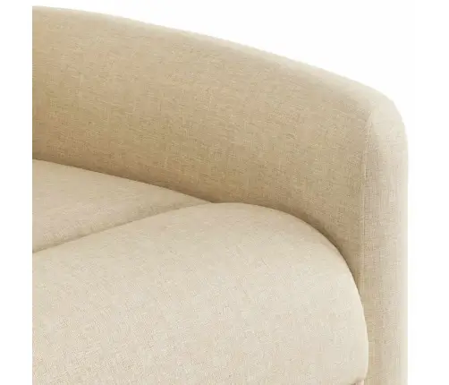 Atpūtas Krēsls, Atgāžams, Krēmkrāsas Audums Vidaxl