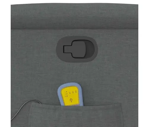 Masāžas Krēsls, Atgāžams, Tumši Pelēks Audums Vidaxl