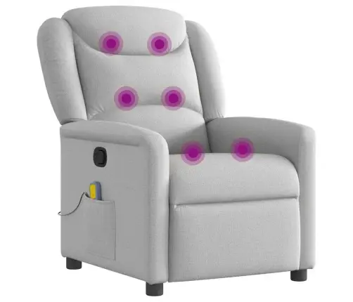 Massage Recliner Tool Cloud Grey Fabric