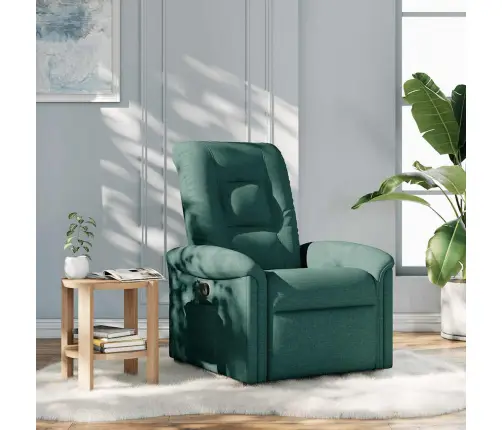 Atpūtas Krēsls, Atgāžams, Tumši Zaļš Audums Vidaxl