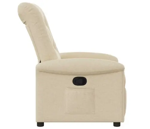 Atpūtas Krēsls, Atgāžams, Krēmkrāsas Audums Vidaxl
