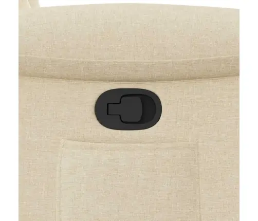 Atpūtas Krēsls, Atgāžams, Krēmkrāsas Audums Vidaxl