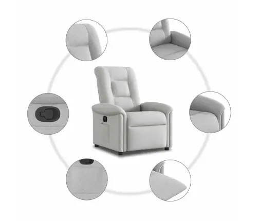 Atzveltnes Krēsls Mākonis Pelēks Audums Vidaxl