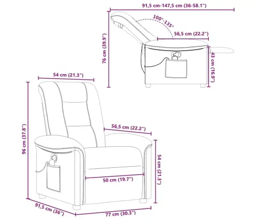 Masāžas Krēsls, Atgāžams, Vīnsarkans Audums Vidaxl Masāžas Krēsls, Atgāžams, Vīnsarkans Audums Vidaxl