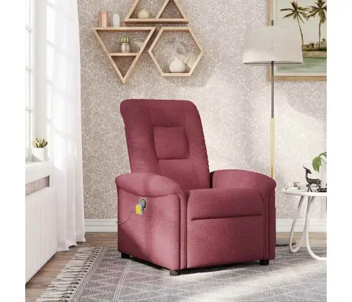 Masāžas Krēsls, Atgāžams, Vīnsarkans Audums Vidaxl Masāžas Krēsls, Atgāžams, Vīnsarkans Audums Vidaxl