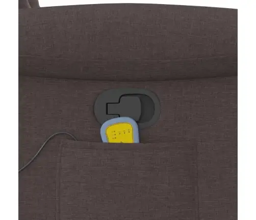 Masāžas Krēsls, Atgāžams, Tumši Brūns Audums Vidaxl